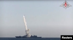 Jaribio la kombora la (Zircon) hypersonic cruise missile July 19, 2019. Russian Defence Ministry/Handout via REUTERS ATTENTION EDITORS - THIS IMAGE WA