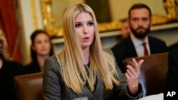 Ivanka Trump, the daughter and assistant to President Donald Trump, speaks during a news conference to discuss Build Act implementation at the Capitol in Washington, Nov. 14, 2018.