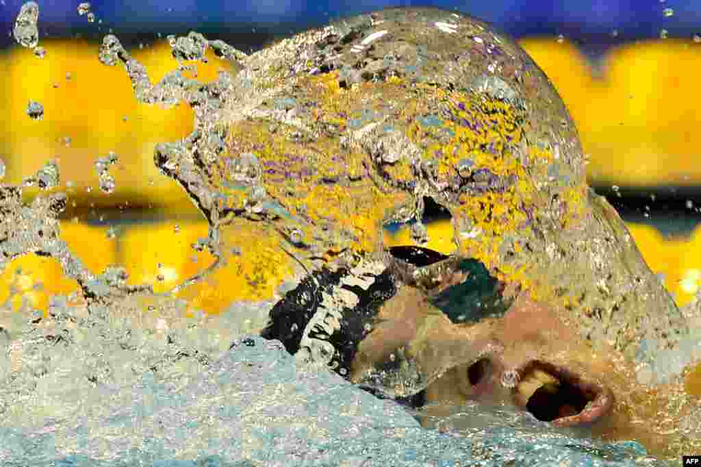 Hungary&rsquo;s David Verraszto competes to win in the men&#39;s 400m Medley final of the 32nd LEN European Swimming Championships in Berlin, Germany.