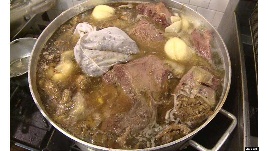 The owner of the Kobe House restaurant in Falls Church, Virginia says making pho starts with 45 kilograms of bones and a huge pot, and takes all night.