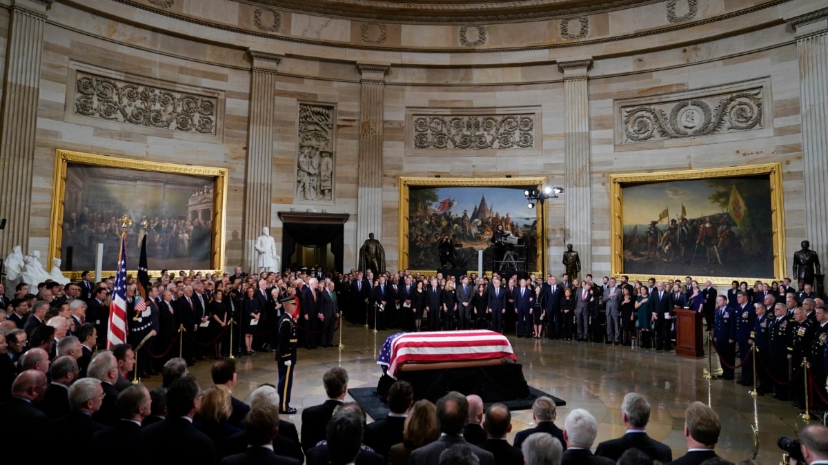 Former US President H.W. Bush Lies in State at Capitol