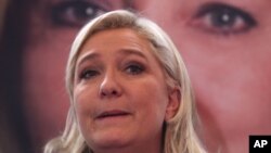 Marine Le Pen, le 7 décembre 2015 à Lille. (AP Photo/Michel Spingler)