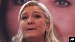 Marine Le Pen, le 7 décembre 2015 à Lille. (AP Photo/Michel Spingler)