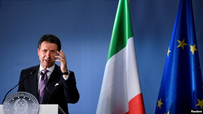 意大利总理孔特。2018年10月18日