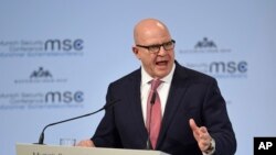 H.R. McMaster, U.S. National Security Advisor speaks at the Security Conference in Munich, Germany, Feb. 17, 2018.