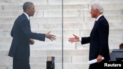 El presidente Barack Obama junto a Bill Clinton abogarán sobre la nueva ley de salud. 