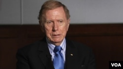 Retired Australian judge Michael Kirby, Chairman of the U.N.-mandated Commission of Inquiry, Oct 31, 2013.
