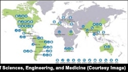 Adapted from James, C. Global Status of Commercialized Biotech/GM Crops: 2014, 2015. Courtesy of National Academies of Sciences, Engineering, and Medicine. Genetically Engineered Crops: Experiences and Prospects. Washington, DC: The National Academies Pre