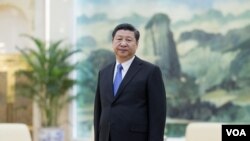 Presiden China Xi Jinping di Gedung Rakyat di Beijing (25/3). 