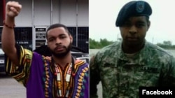 Micah Johnson, the suspect in the Dallas shooting, is seen in this undated Facebook post.