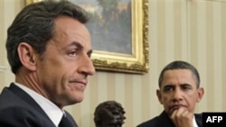 Barack Obama ve Nicolas Sarkozy Oval ofisteki görüşmede