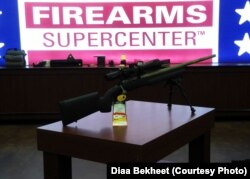 A rifle is displayed at a Firearms Supercenter in Virginia. (Photo: Diaa Bekheet)