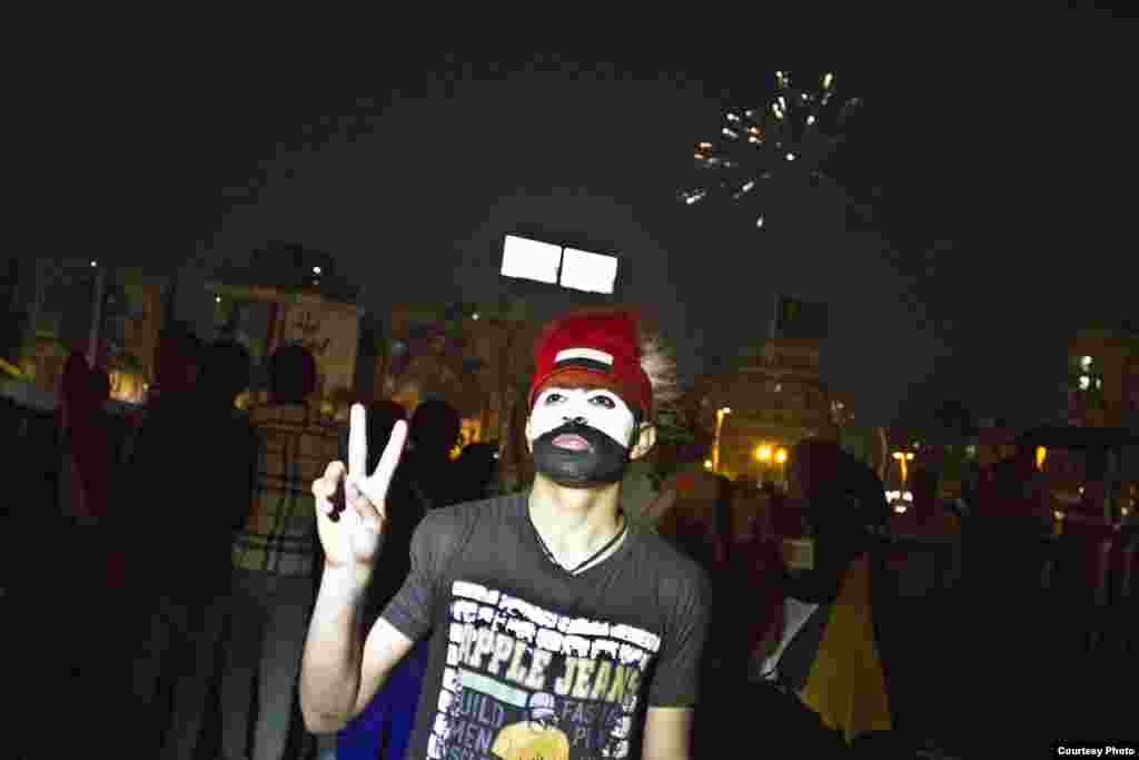 Celebrations Sunday evening in Cairo's Tahrir Square of Abdel Fattah el-Sissi's inauguration as Egypt's new president. Courtesy - Hamada Elrasam.
