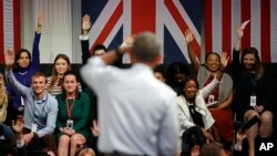 Obama tokom današnjeg susreta sa mladim građanima Velike Britanije, tokom kojeg je odgovarao na njihova pitanja