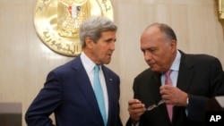 Američki državni sekretar John Kerry i egipatski ministar vanjskih poslova Sameh Shukri 