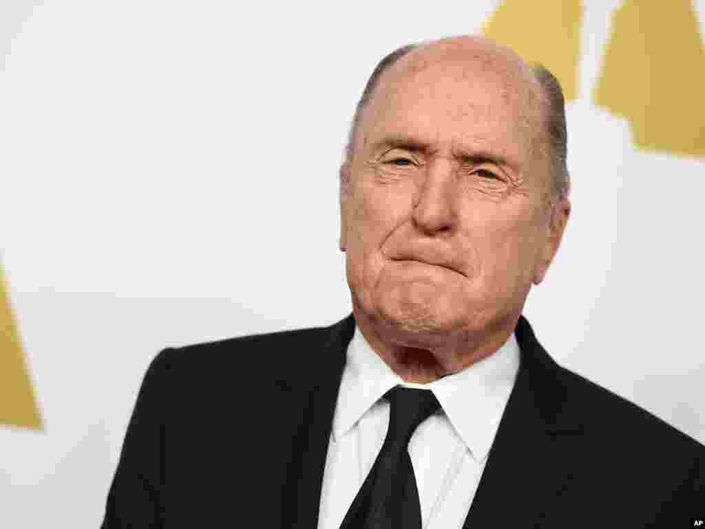 Robert Duvall arrives at the 87th Academy Awards nominees luncheon at the Beverly Hilton Hotel, Feb. 2, 2015, in Beverly Hills, California. 