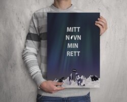 “在挪台湾人国籍正名运动”海报上的挪威语写的是:“我的名字，我的权利“。（“在挪台湾人国籍正名运动”脸书图片）