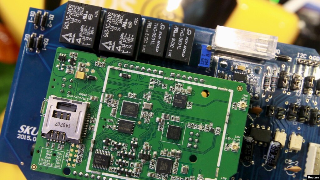 台湾联发科技股份有限公司在2015年台北举行的一个电脑科技展上展出的开发板上的芯片。