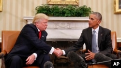 Prvi put u Bijeloj kući: Obama i Trump, aktualni i novoizabrani predsjednik SAD