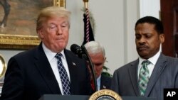 رئیس جمهور ترمپ روز جمعه در مراسم یادبود از داکتر کینگ در قصر سفید سخنرانی کرد