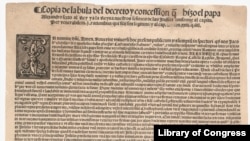 Papal bull Inter Caetera, 1493. With this decree, Pope Alexander VI gave Spain a free hand to colonize the Americas—to convert Native peoples to Catholicism and subjugate them to European monarchs.