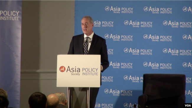 2019年1月10日美国前贸易代表弗罗曼就亚洲经贸议题发表讲话。