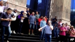 تظاهرات اعتراضی خبرنگاران مصری در قاهره - ۱۳ اردیبهشت ۱۳۹۵