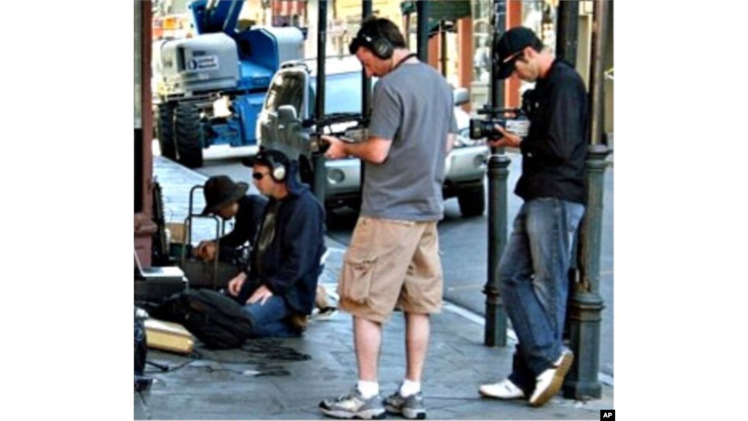Mark Johnson and Playing for Change film crew in New Orleans