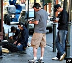 Mark Johnson and Playing for Change film crew in New Orleans