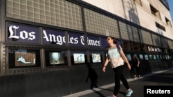 Kantor harian Los Angeles Times di Los Angeles, California, AS, yang terkena serangan siber hari Minggu 30/12 (foto: ilustrasi)