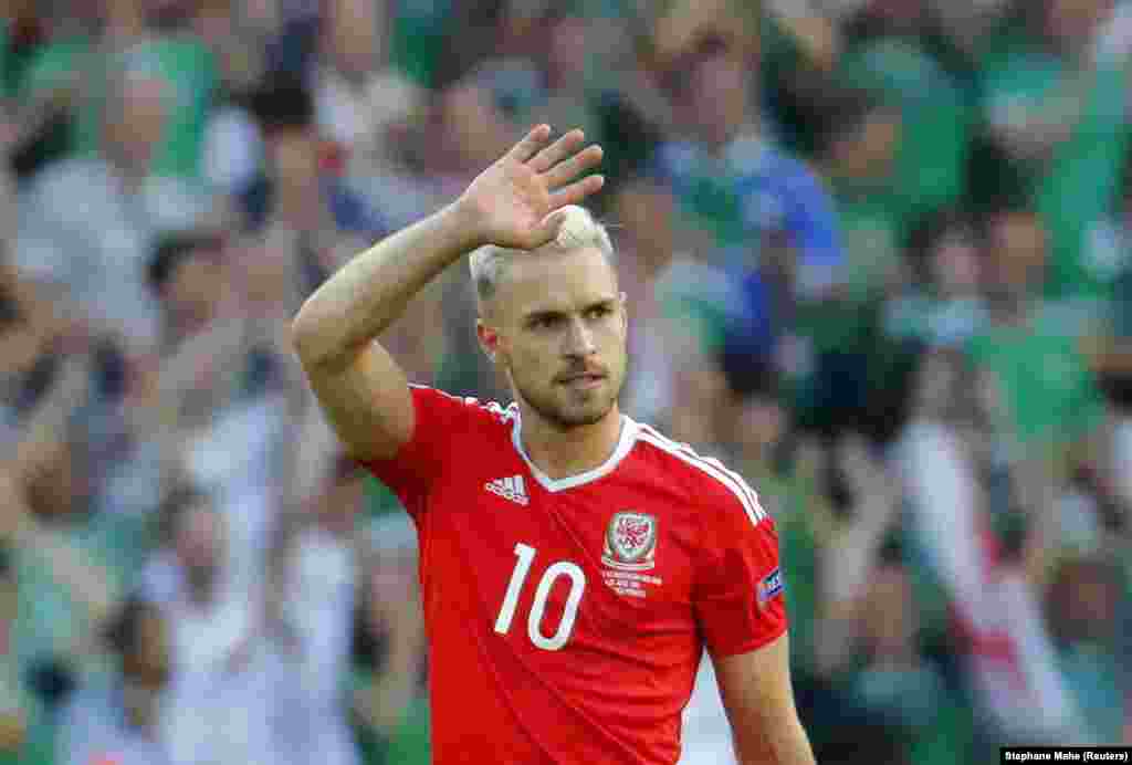 Aaron Ramsey, jogador do País de Gales, um dos eleitos para o 11 ideal da UEFA, depois do Euro 2016.