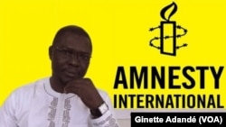 Fidèle Kikan, directeur Amnesty international Bénin, à Cotonou, 10 décembre 2017. (VOA/Ginette Adandé)