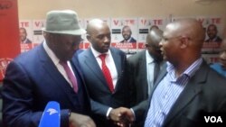 MDC Alliance principals Tendai Biti, Nelson Chamisa and Welshman Ncube.