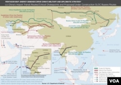 Pentagon map: China's military strategy driven by energy demands