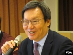 台灣前國安會秘書長、台北論壇基金會董事長蘇起（美國之音張永泰拍攝）。