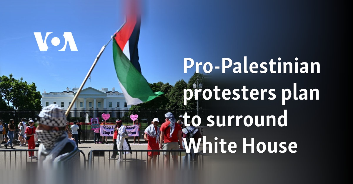 Pro-Palestinian protesters plan to surround White House