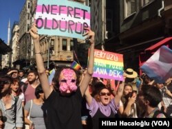 Parade LGBT di Istanbul, Turki hari Minggu (30/6).