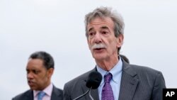 Maryland Attorney General Brian Frosh, speaks at a news conference near the White House, Feb. 26, 2018 in Washington.
