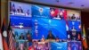 2021年10月26日，在文莱斯里巴加湾举行的东盟领导人峰会的间隙，中国与东盟举行了视讯峰会（法新社）。