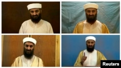 A combination of images shows various takes of Osama bin Laden from video images released by the U.S. Pentagon, May 7, 2011. Five videos were found in bin Laden's compound in Abbottabad, Pakistan after U.S. Navy Seals stormed the compound and killed bin Laden.