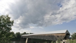 The Windsor-Cornish covered bridge in Windsor, Vermont