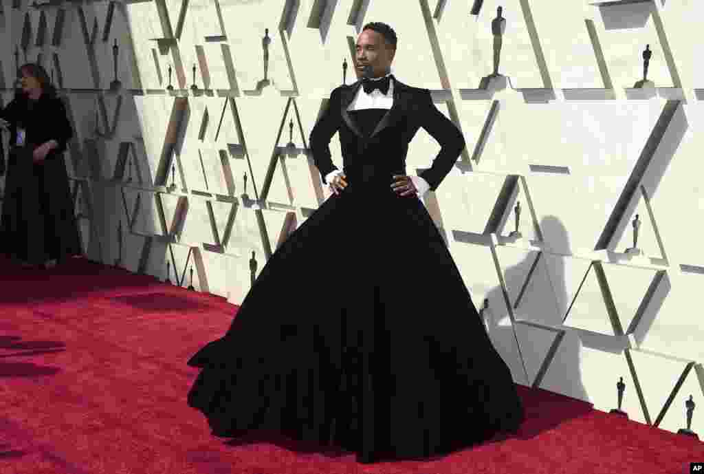 Billy Porter arrives at the Oscars, Feb. 24, 2019, at the Dolby Theatre in Los Angeles, California.