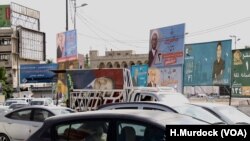 Campaign signs have sprouted up throughout Baghdad, Iraq, May 6, 2018. Iraqis go to the polls May 12 to select new parliamentarians out of nearly 7,000 candidates.