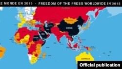 RSF က ထုတ္ျပန္တဲ့ သတင္းမီဒီယာလြတ္လပ္ခြင့္ ၂၀၁၅။ 