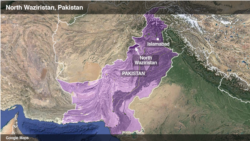 Peta dari wilayah Waziristan Utara, Pakistan. (Foto: Google maps)