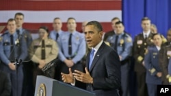 4일 미국 미니애폴리스 경찰서에서 총기 규제에 관해 연설한 바락 오바마 미국 대통령.