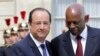 Presidente francês François Hollande (à esquerda) e o Presidente angolano José Eduardo dos Santos
