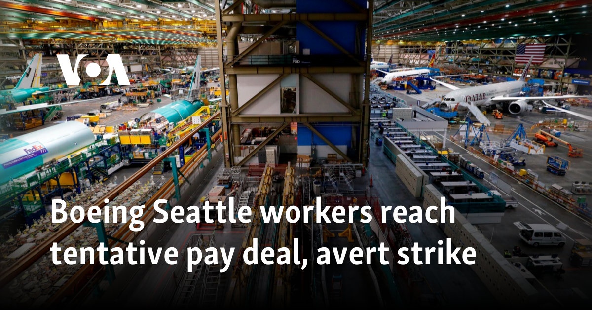 Boeing Seattle workers reach tentative pay deal, avert strike 