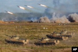 Arhiva - Zajednička vojna vežba vojski Rusije i Ukraijen "Zapad 2021"