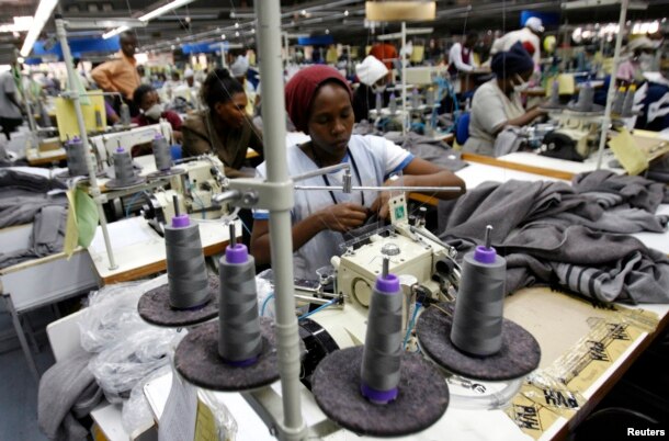 FILE - Kenyan workers prepare clothes for export at a factory in Athi River, near the Kenyan capital, Nairobi, July 31, 2009.